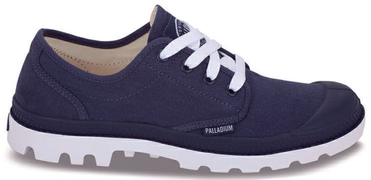 PALLADIUM 72885-419 Blanc Oxford, Indigo/White Grade School