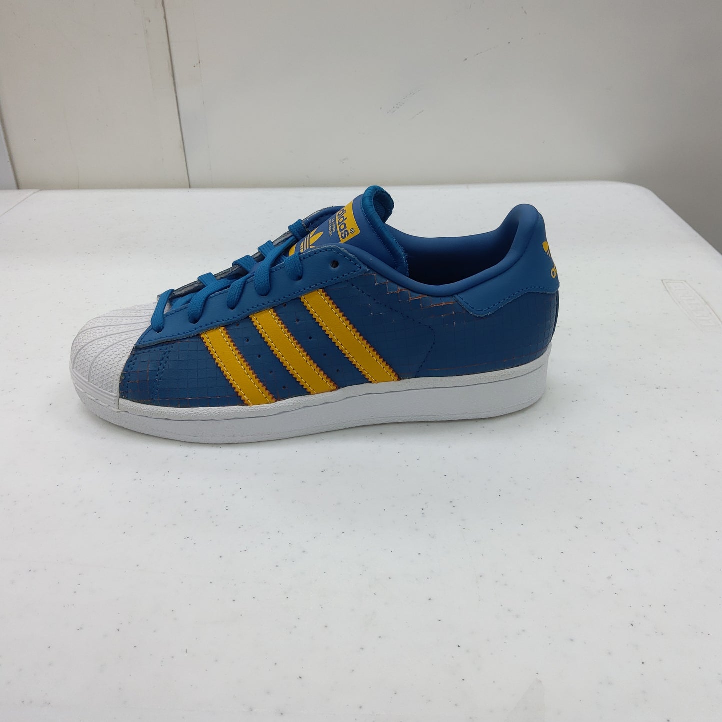 Adidas Superstar J Blue/Gold-White F37789 Grade-School