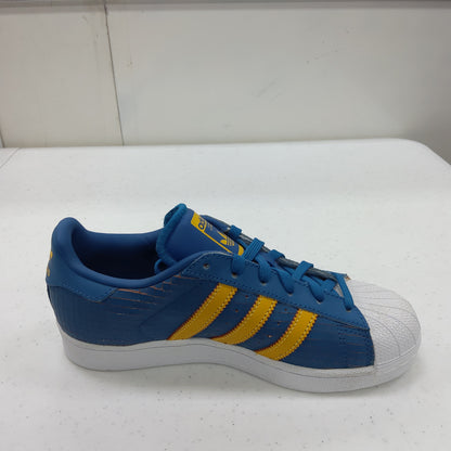 Adidas Superstar J Blue/Gold-White F37789 Grade-School