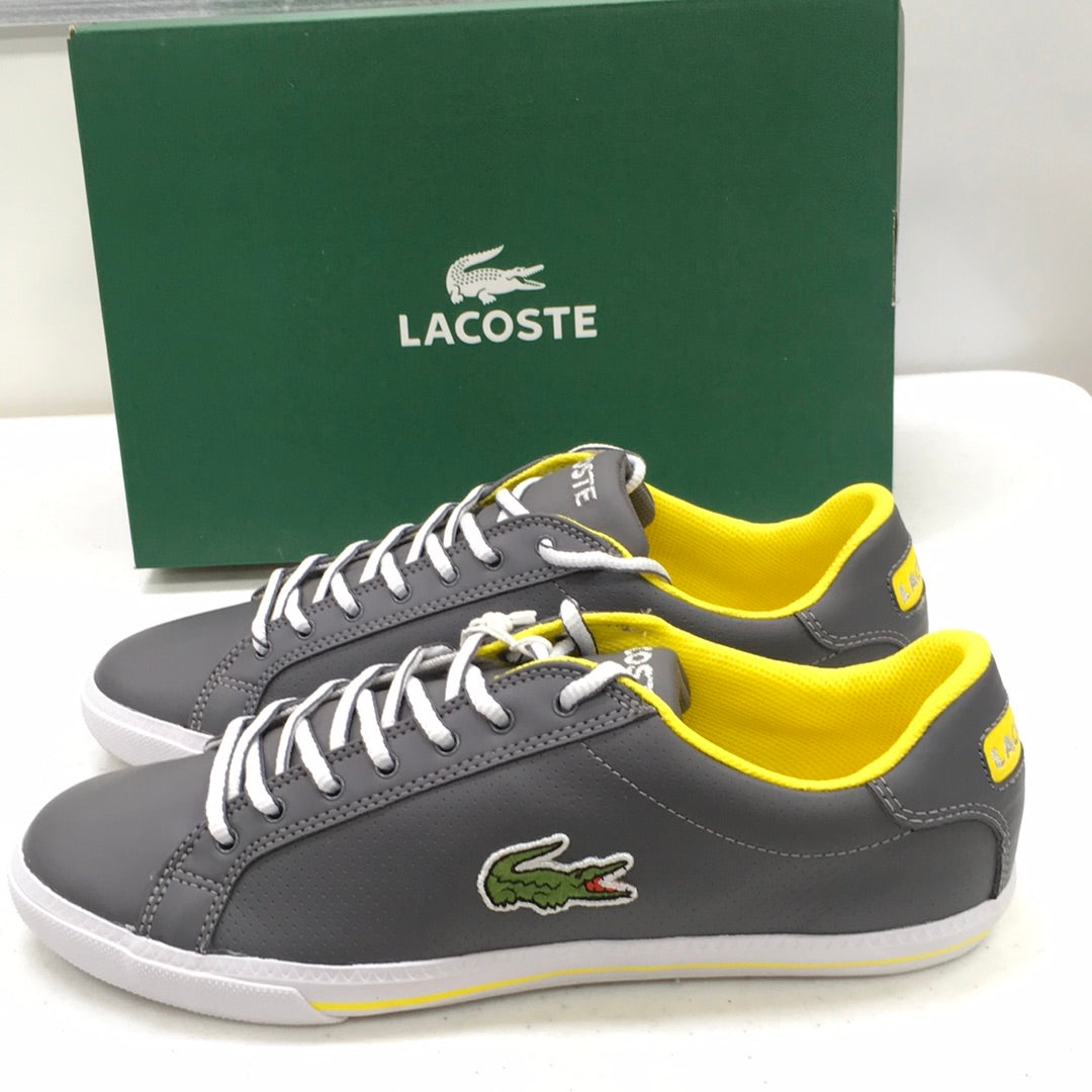 LACOSTE GRAD VULC US SPM LTH/SYN GRY/YLW 7-25SPM300671H