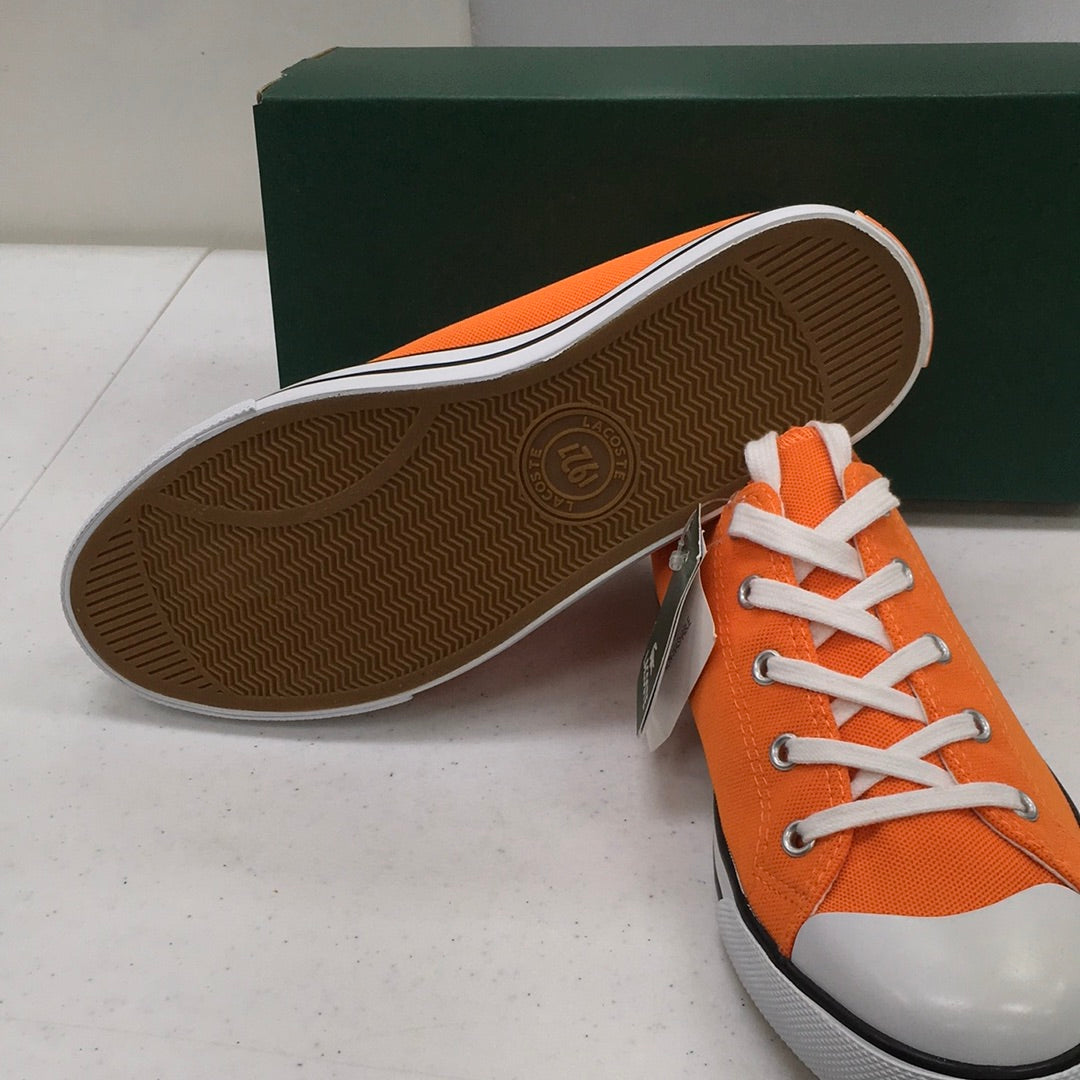 LACOSTE SCARPE TELA GRIGIO L27 SRM ORANGE