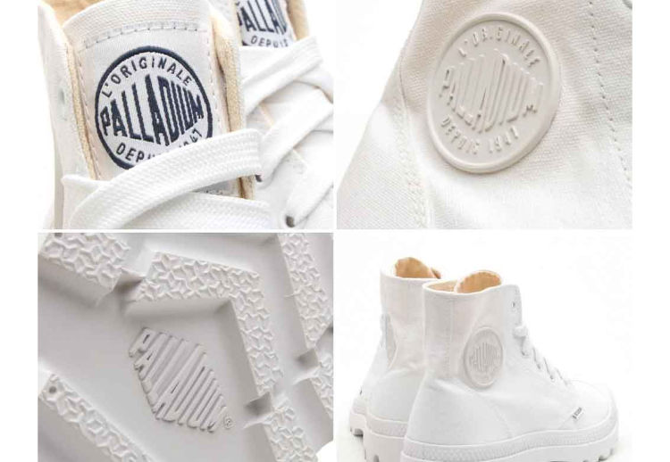 PALLADIUM 72886154 BLANC HI WHITE/WHITE Grade School