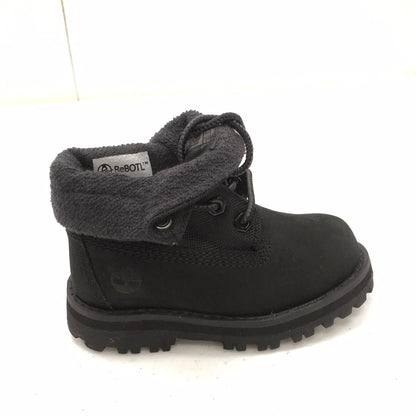 Timberland Boy's Courma  Roll Top Boot Ankle, Black Nubuck, Toddler