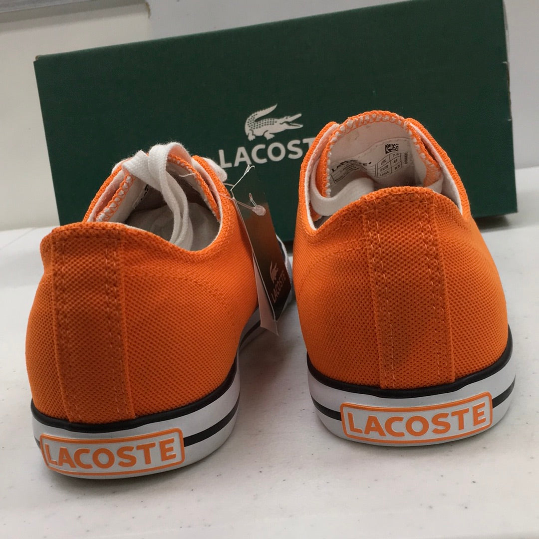 LACOSTE SCARPE TELA GRIGIO L27 SRM ORANGE