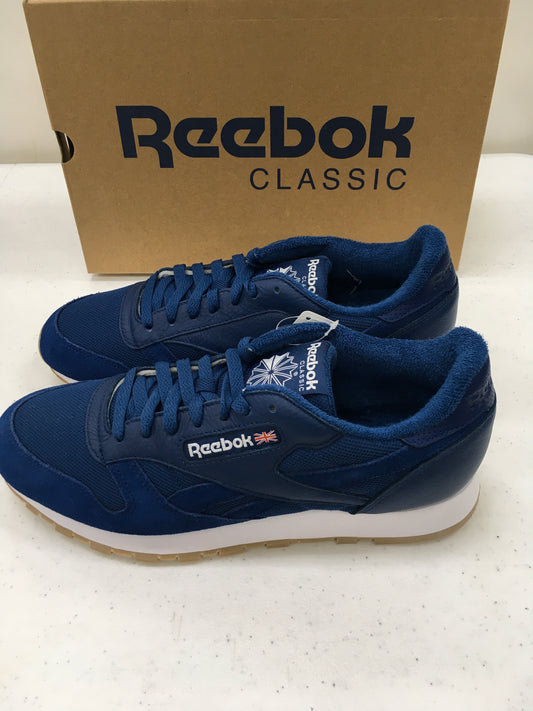 Reebok Men's Classic Leather Sneaker, Washed Blue/White BS9721