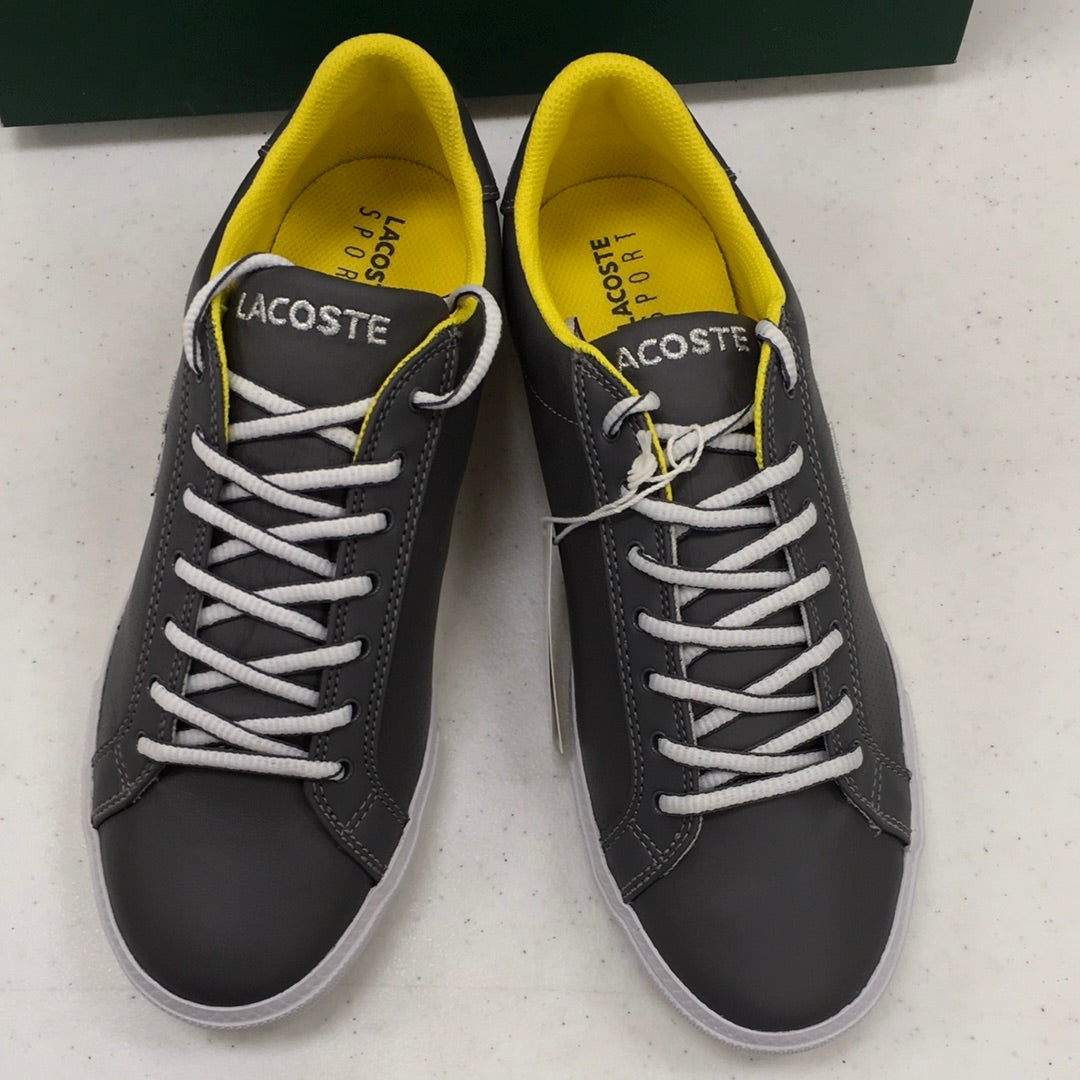 LACOSTE GRAD VULC US SPM LTH/SYN GRY/YLW 7-25SPM300671H