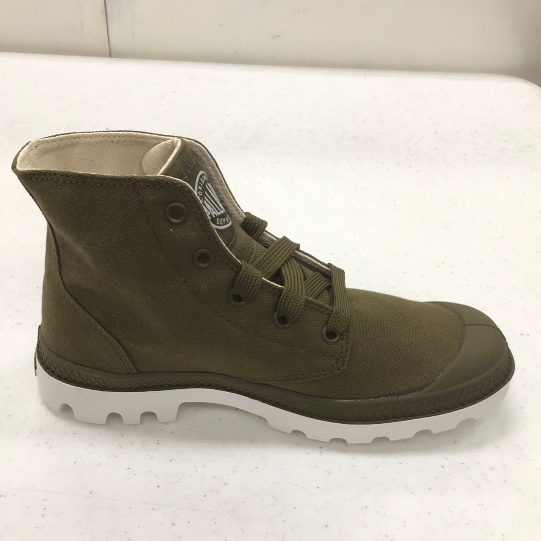 PALLADIUM 72886328 BLANC HI DK OLIVE/WHITE Grade School