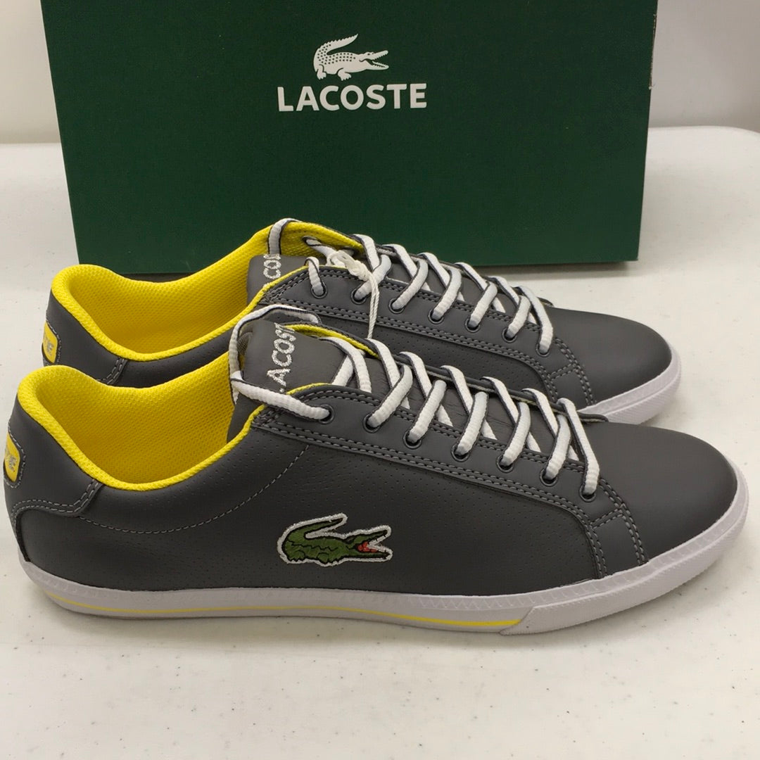 LACOSTE GRAD VULC US SPM LTH/SYN GRY/YLW 7-25SPM300671H