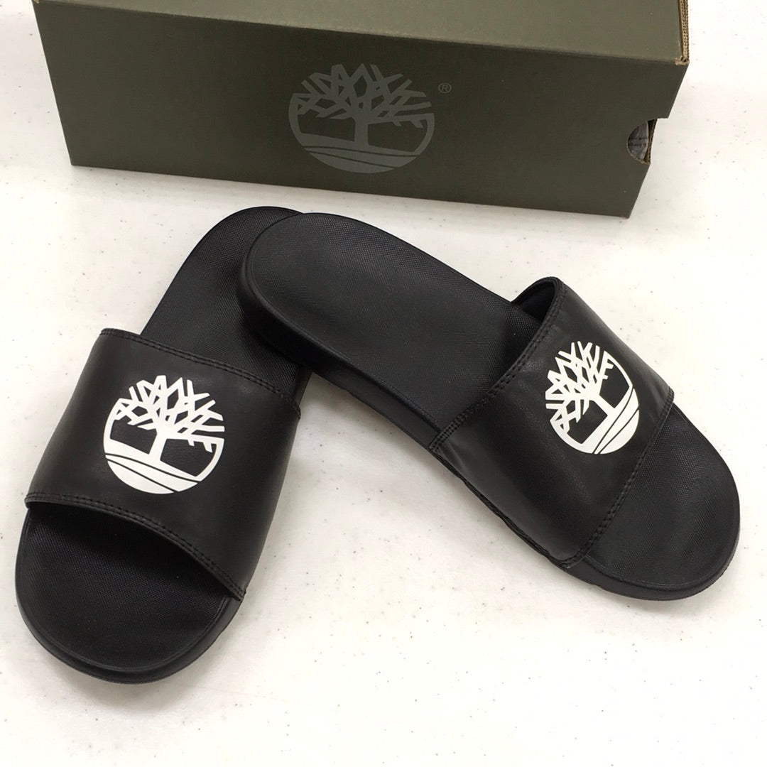 TIMBERLAND PLAYA SANDS SLIDE BLACK W WHITE MENS TB 0A24VP 015