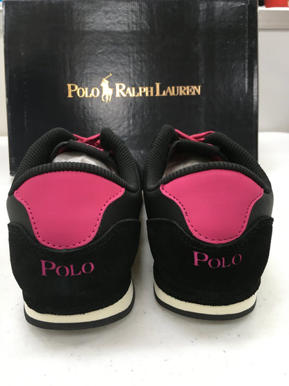 POLO RALPH LAUREN BLACK-FUCHSIA SLIDER 94007 GRADE SCHOOL