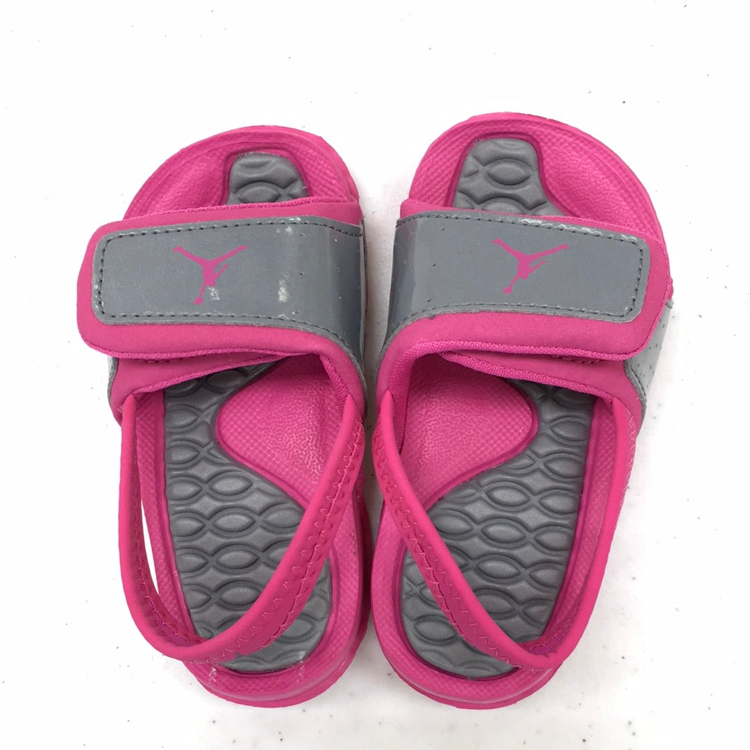 Nike Air Jordan Hydro 2  PINK/COOL GREY Slide Sandals ~ 487574-603 Toddler