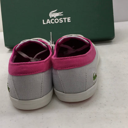 LACOSTE ZIANE BOAT SPW TXT LT GRY/DK PNK 7-25SPW1103GP2