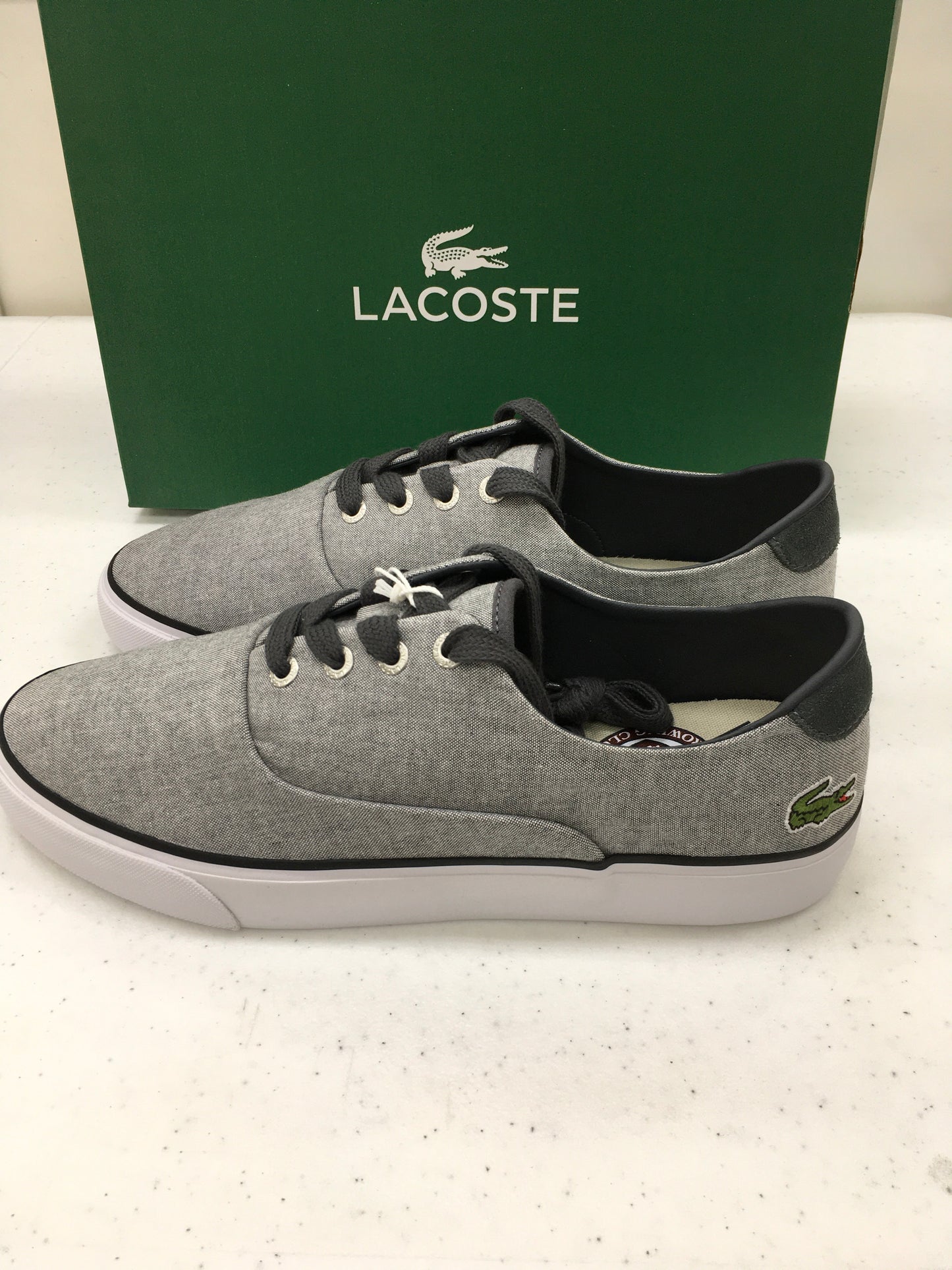 LACOSTE IMATRA CLL SPM CNV/LTH DK GRY/BLK 7-25SPM50322B6