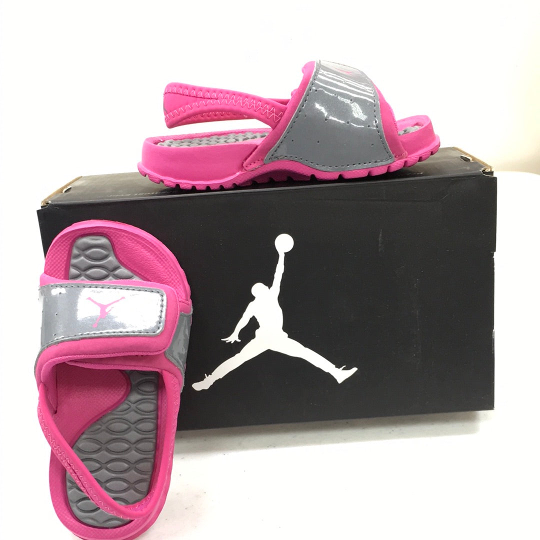 Nike Air Jordan Hydro 2  PINK/COOL GREY Slide Sandals ~ 487574-603 Toddler