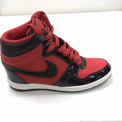 Nike Dunk Sky Hi Hidden Wedge Heel Women's Sneakers  Black Red 629746 600