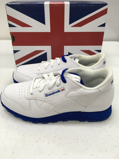 REEBOK CL LEATHER BRIGHTS CLASSIC 71-780551 GRADE SCHOOL (WHITE/ROYAL)