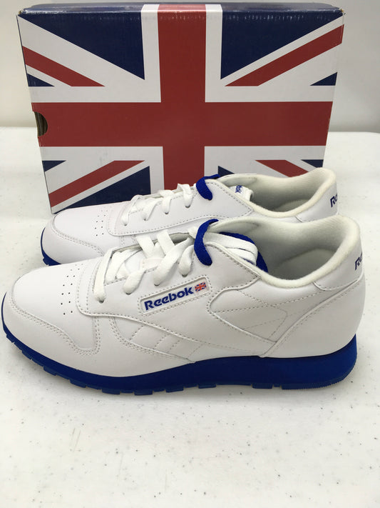 REEBOK CL LEATHER BRIGHTS CLASSIC 71-780551 GRADE SCHOOL (WHITE/ROYAL)