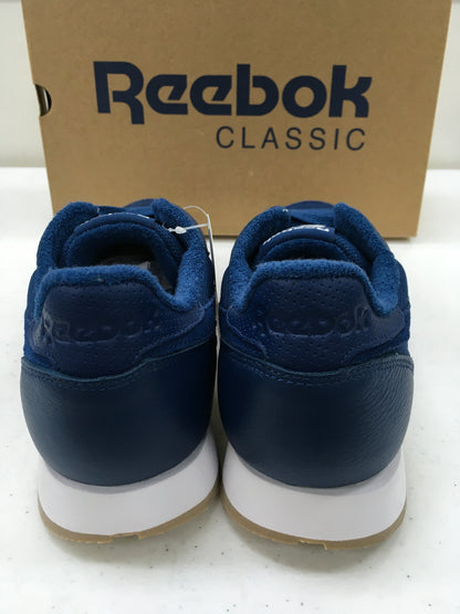 Reebok Men's Classic Leather Sneaker, Washed Blue/White BS9721