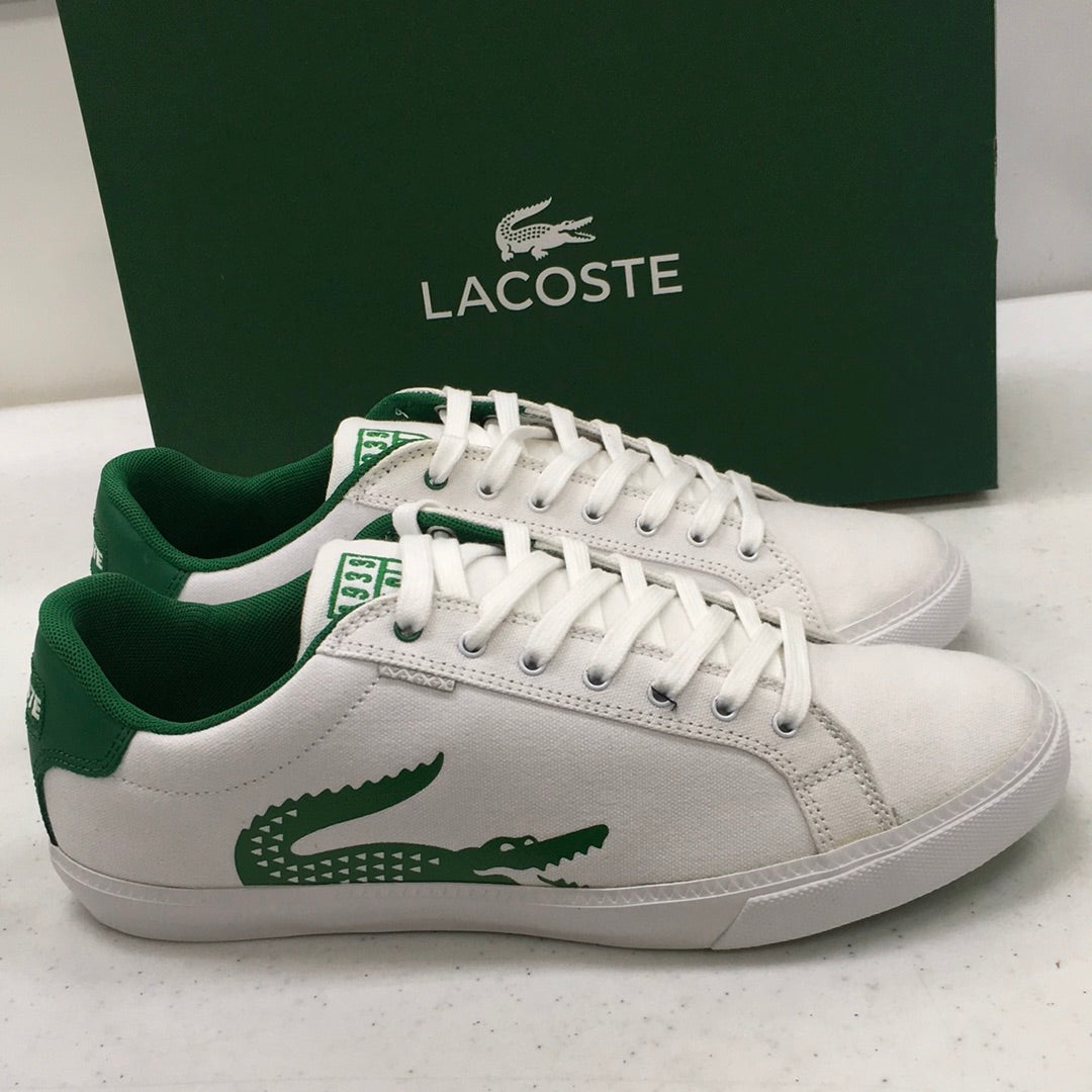 LACOSTE GRAD VULC TSP US SPM CNV WHT/GRN 7-29SPM0050082