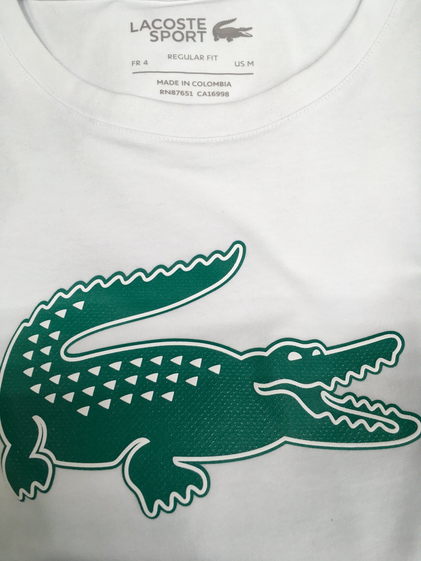 Men's Lacoste Sport 3d Print Crocodile Breathable Jersey T-shirt