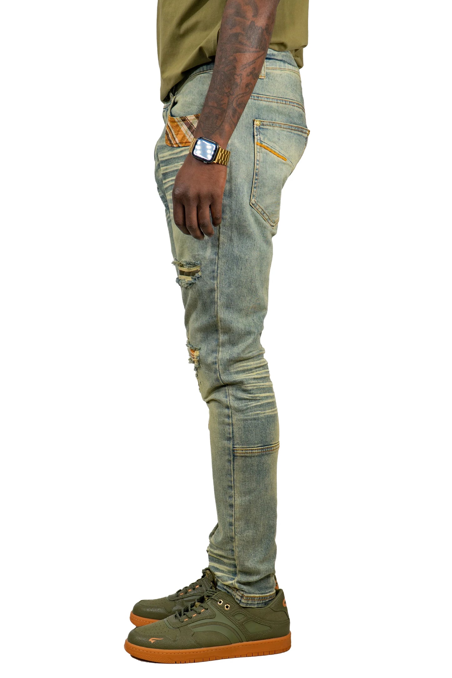 BLAC LEAF CLASSIC SAND WASH DENIM JEANS BLCP-101