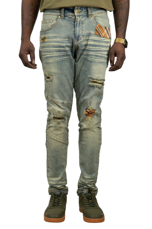 BLAC LEAF CLASSIC SAND WASH DENIM JEANS BLCP-101