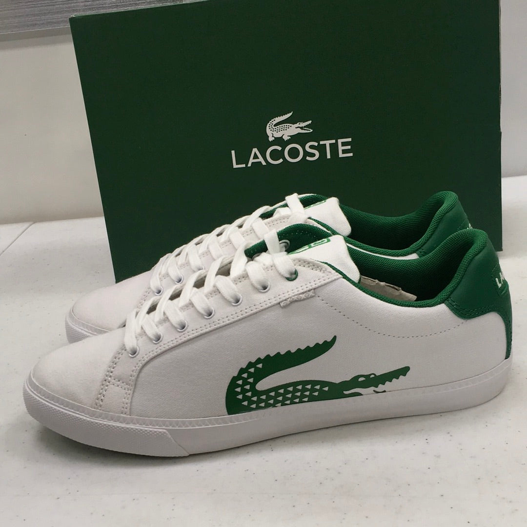 LACOSTE GRAD VULC TSP US SPM CNV WHT/GRN 7-29SPM0050082