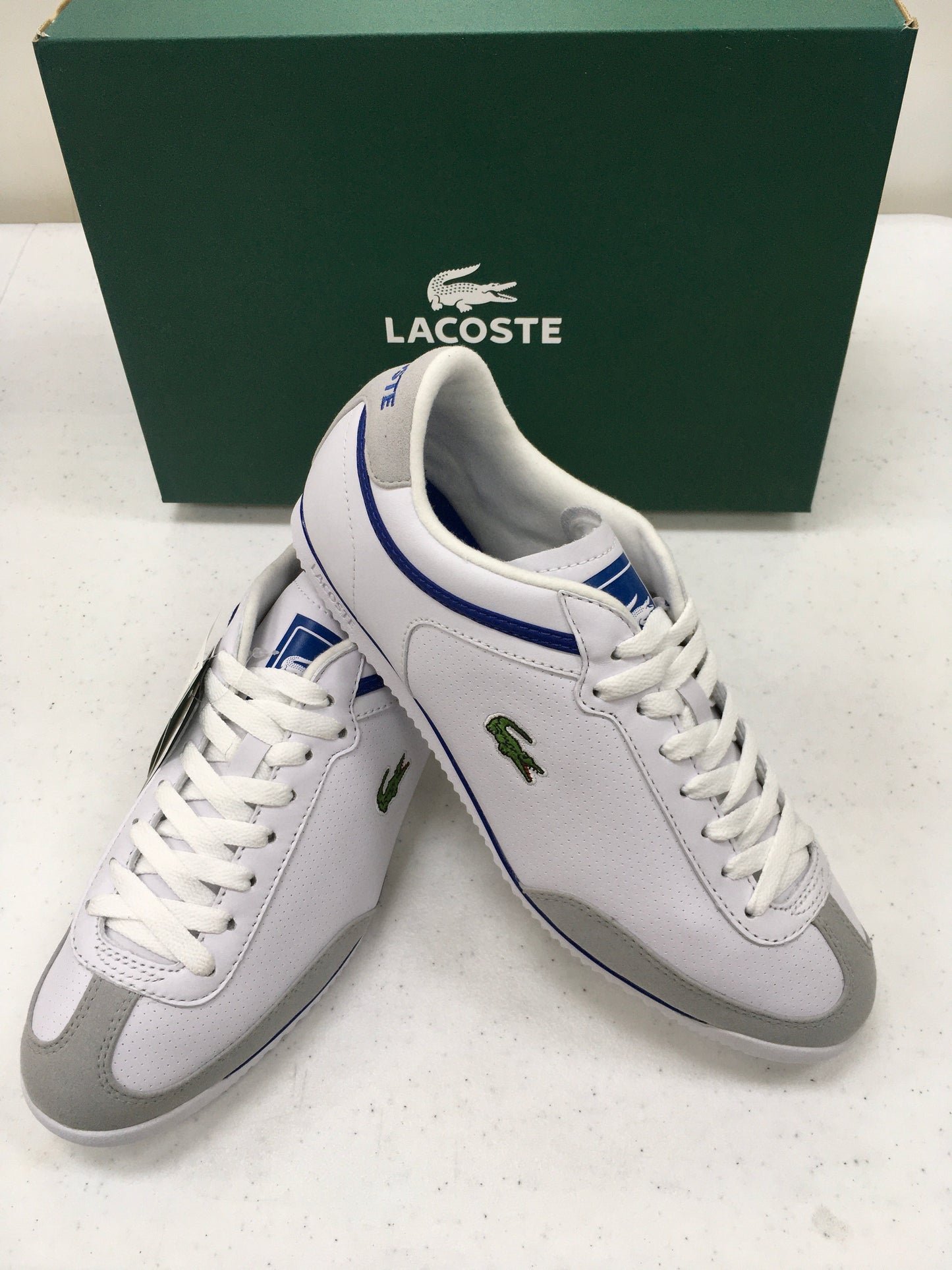 LACOSTE CAREW SPM LTH/SDE WHT/BLU 7-21SPM1251080