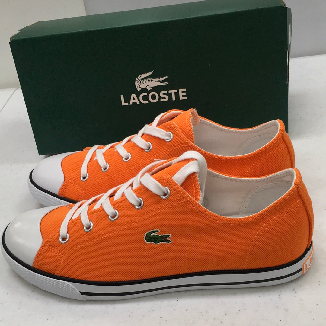 LACOSTE SCARPE TELA GRIGIO L27 SRM ORANGE