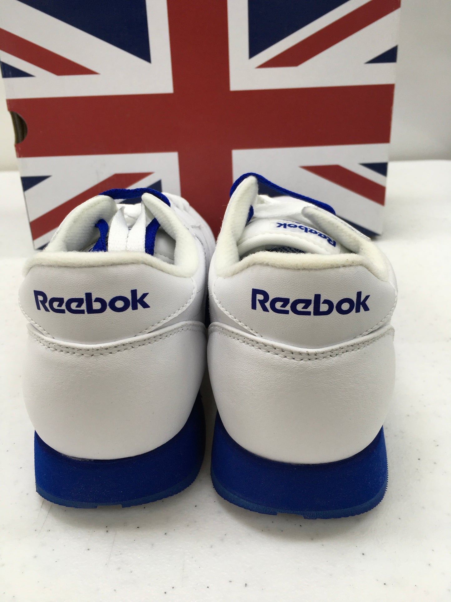 REEBOK CL LEATHER BRIGHTS CLASSIC 71-780551 GRADE SCHOOL (WHITE/ROYAL)