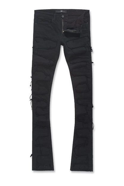 JORDAN CRAIG MARTIN STACKED - PYTHON DENIM (JET BLACK) JTF1130A