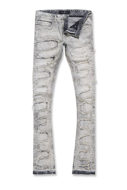 JORDAN CRAIG MARTIN STACKED - PYTHON DENIM (BONE WHITE) JTF1130