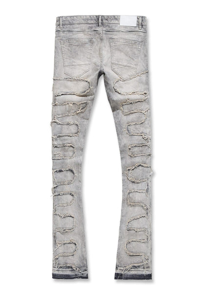 JORDAN CRAIG MARTIN STACKED - PYTHON DENIM (BONE WHITE) JTF1130