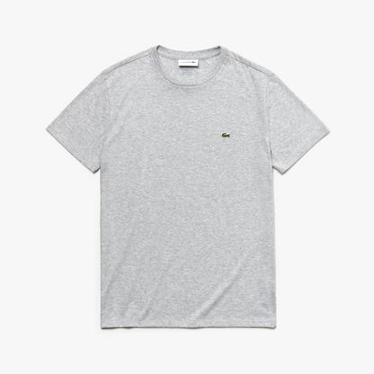 Lacoste Men’s Crewneck Pima Cotton Jersey T-shirt Gray