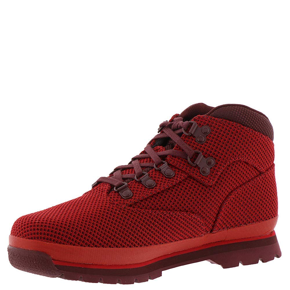 Timberland Kids Unisex Fabric Euro Hiker (Big Kid) Haute Red Grade School