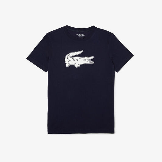 Men's Lacoste Sport 3d Print Crocodile Breathable Jersey  navy blue T-shirtss