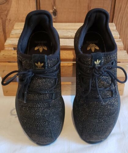 Adidas Tubular Shadow Black Gold Sneakers AC8426 Pre School